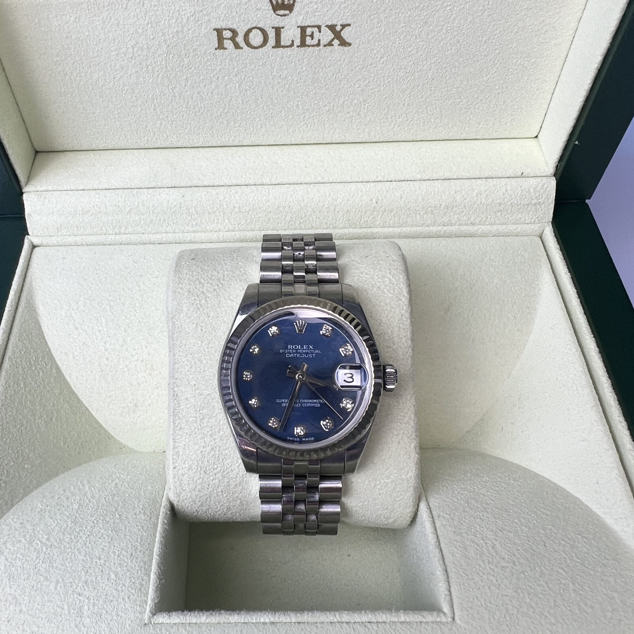 Rolex Ladies Datejust 31mm 178274 Diamond Blue Dial