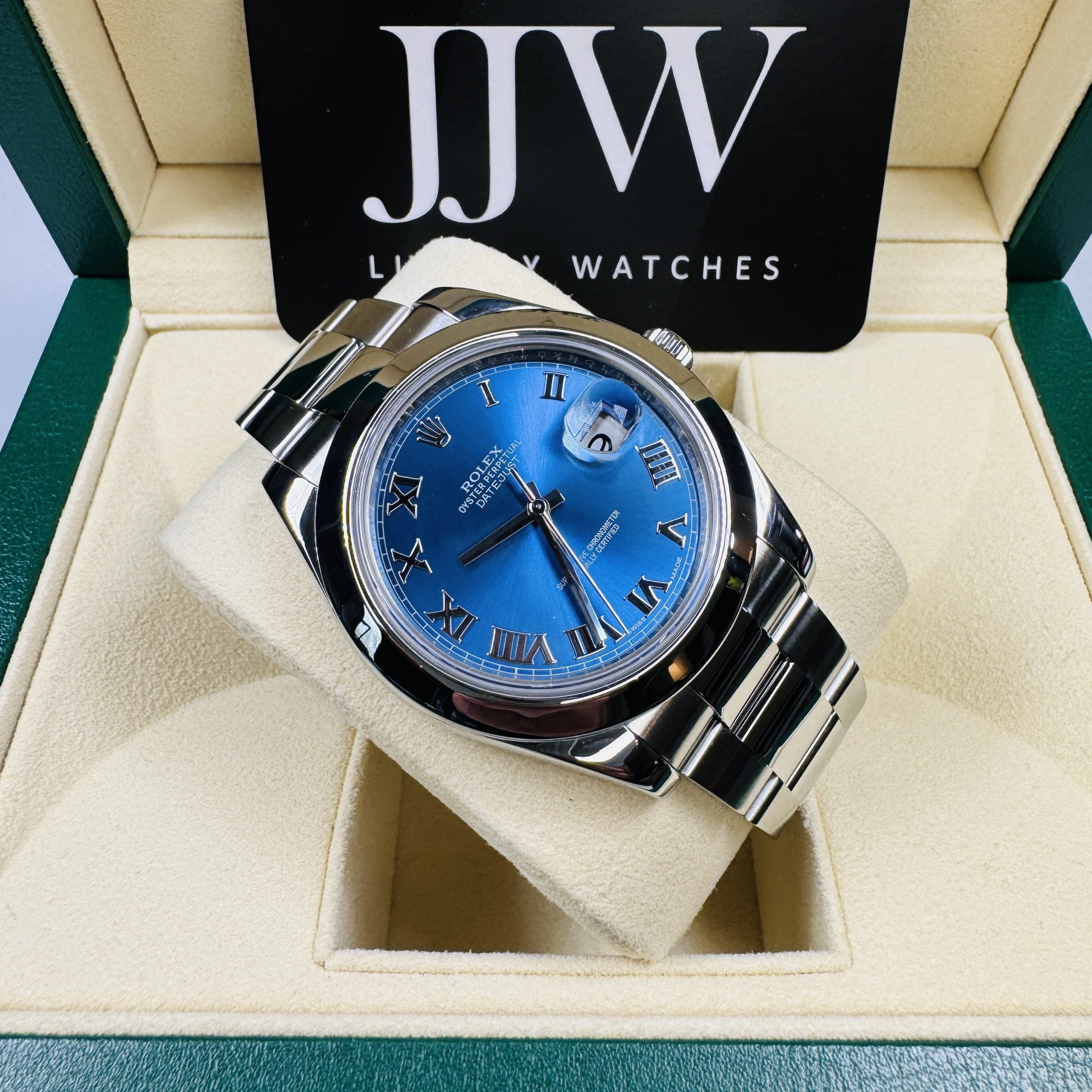 Rolex Datejust II 116300 Blue Roman Dial