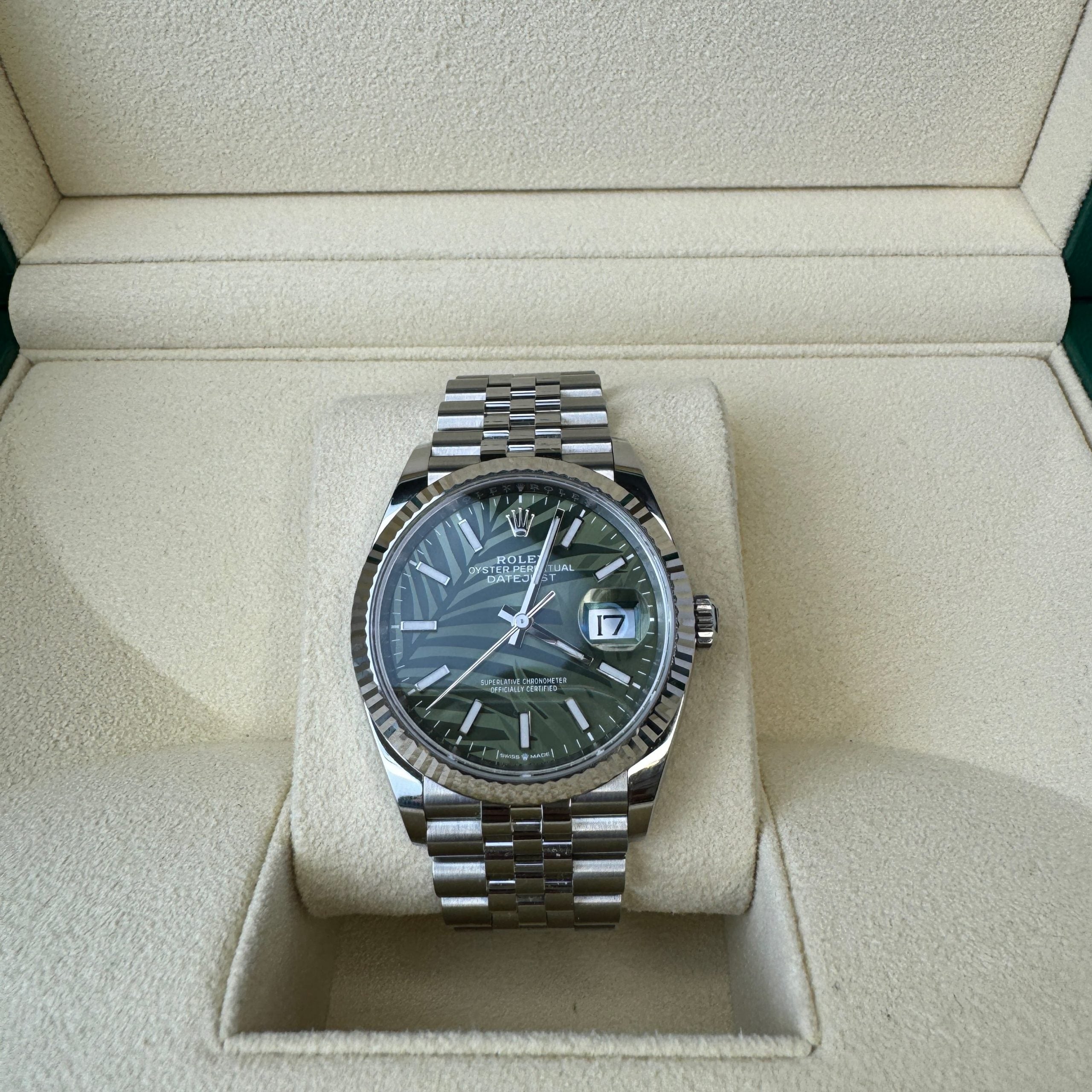 Rolex Datejust 36mm 126234 Olive Palm Dial