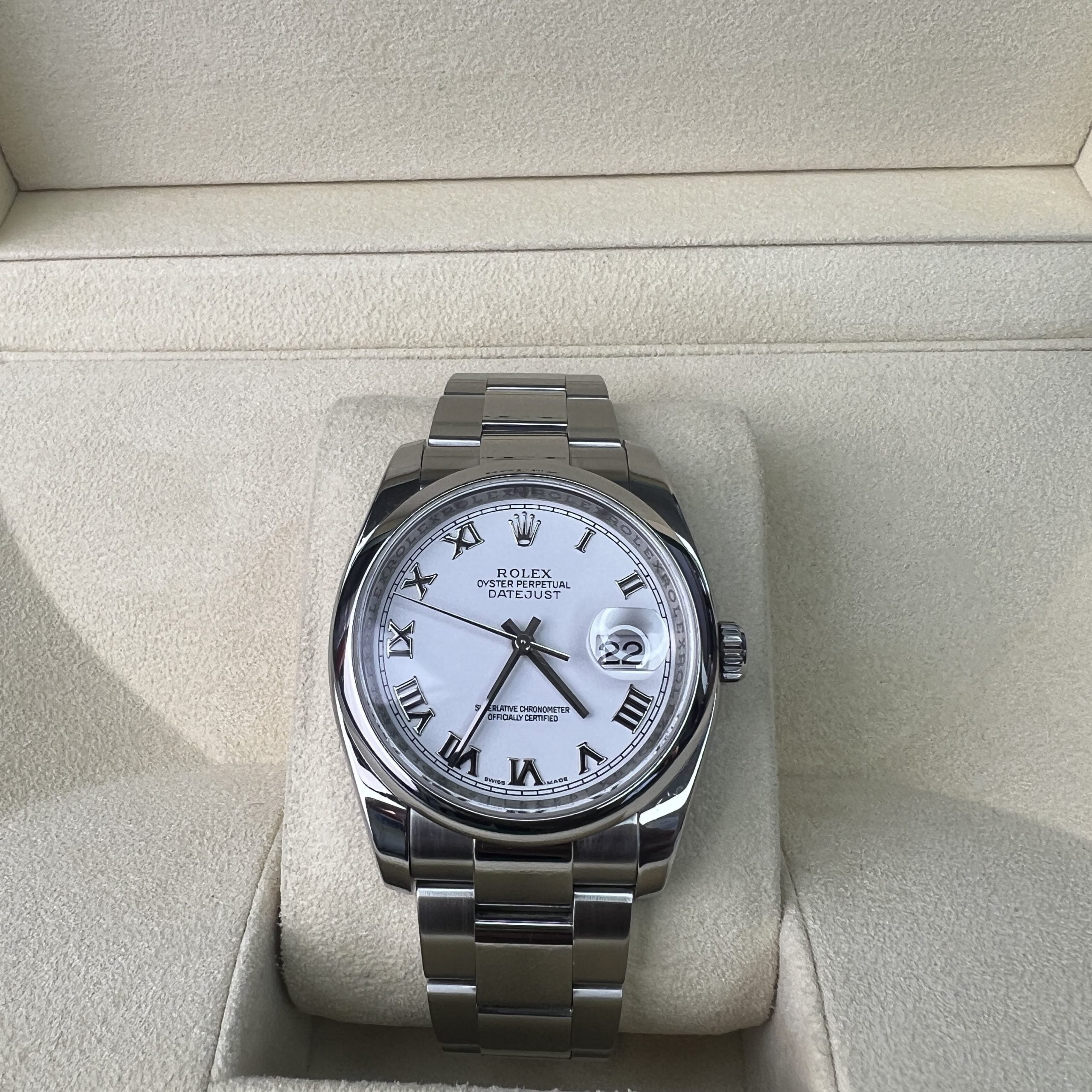 Rolex Datejust 36mm 116200 White Dial
