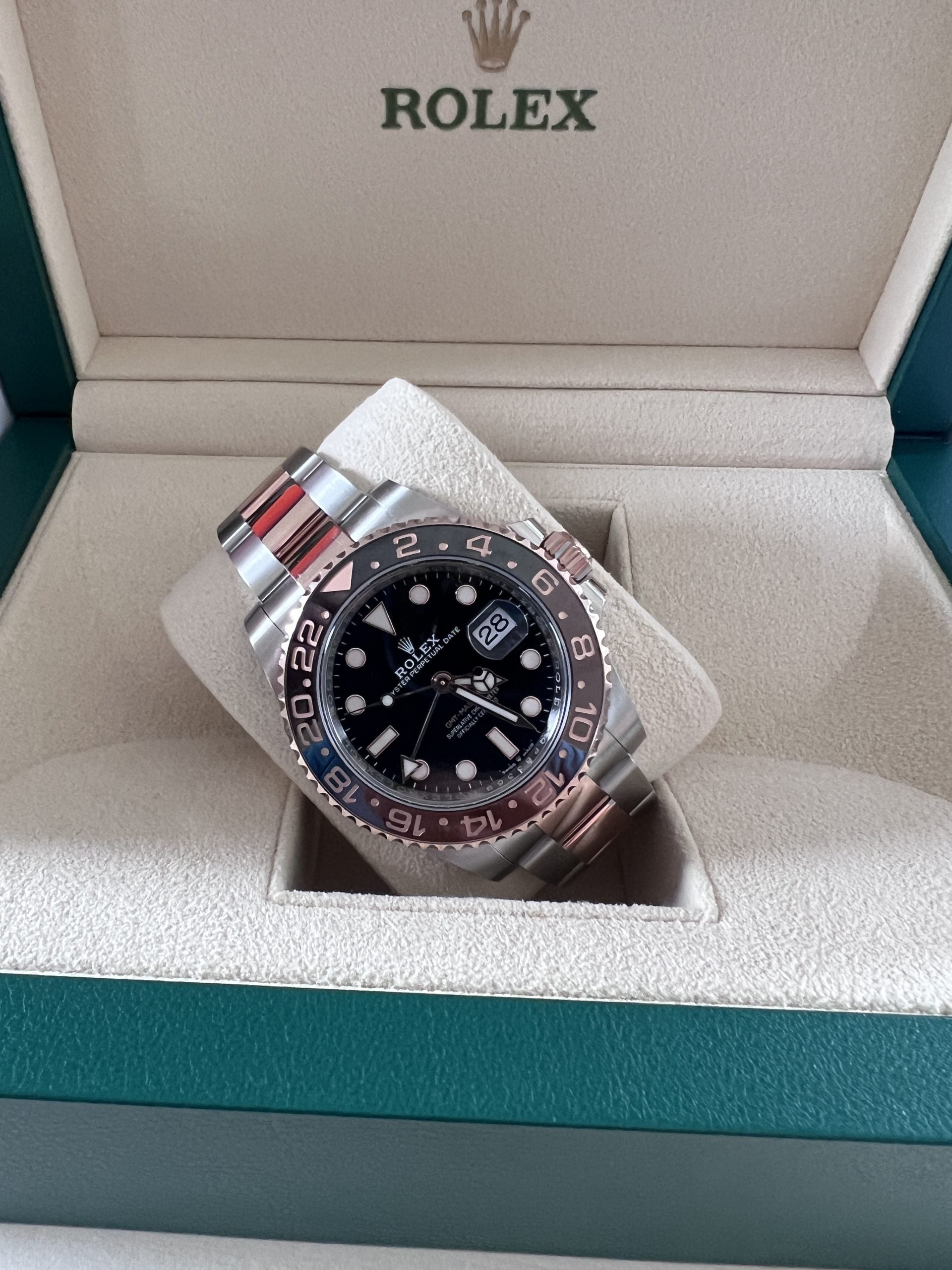 New Rolex GMT Master II 126711CHNR 'Root Beer' Steel & Gold