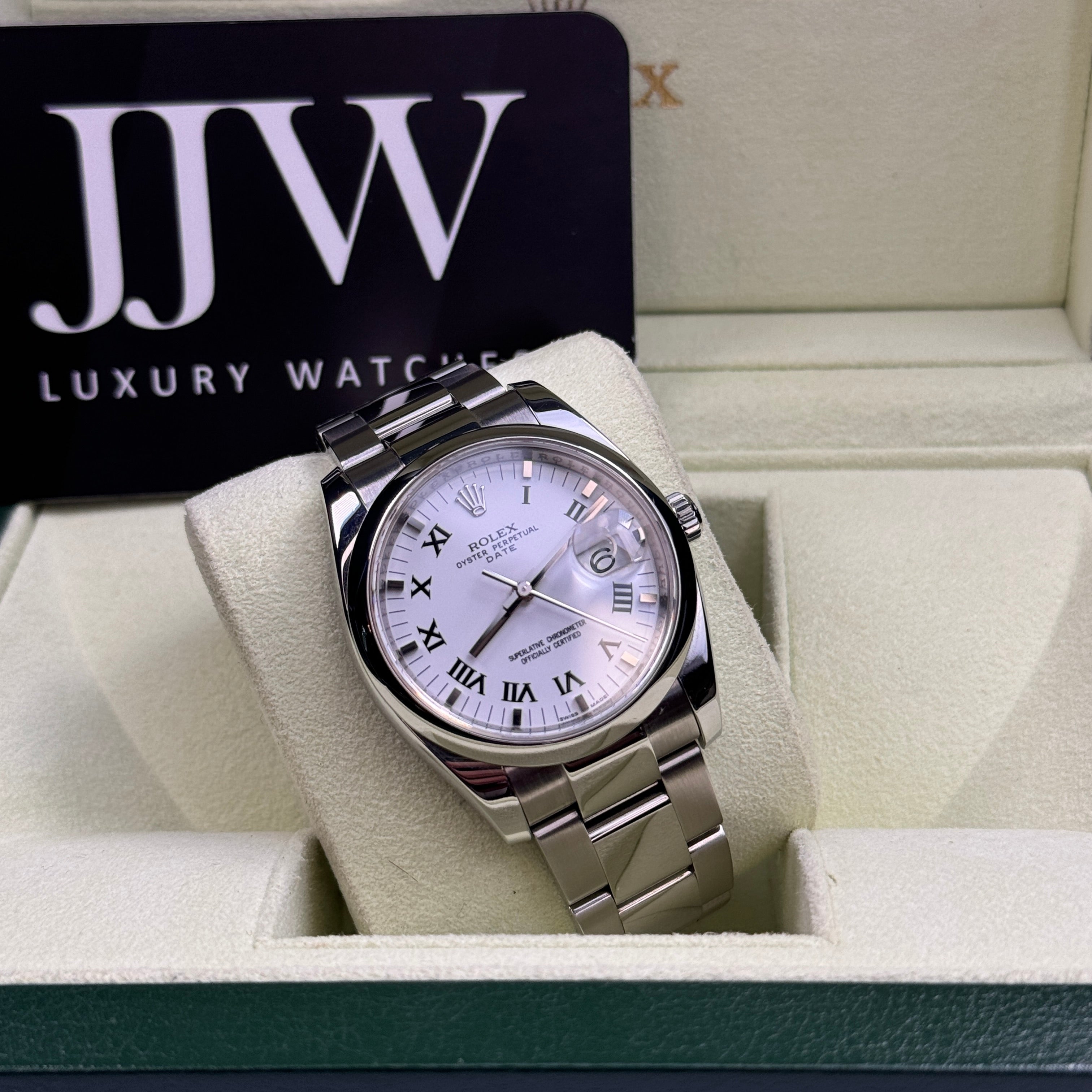 Rolex Oyster Perpetual Date 115200 34mm White Dial