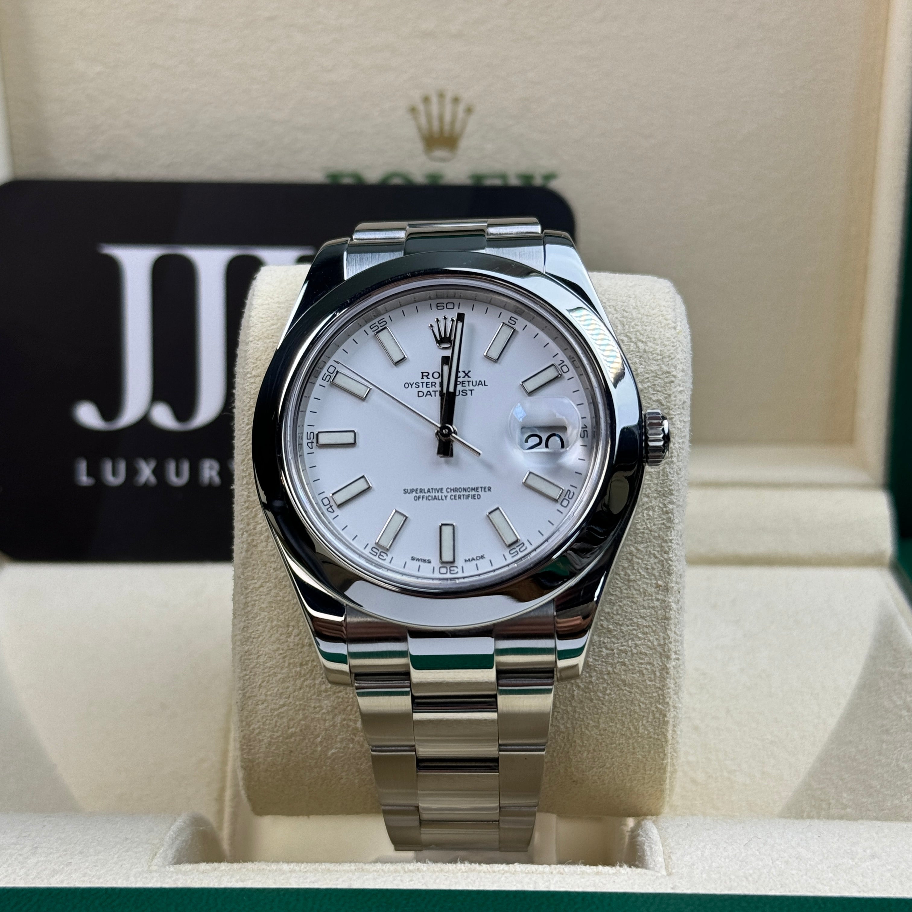 Rolex Datejust II 41mm 116300 White Dial 2017