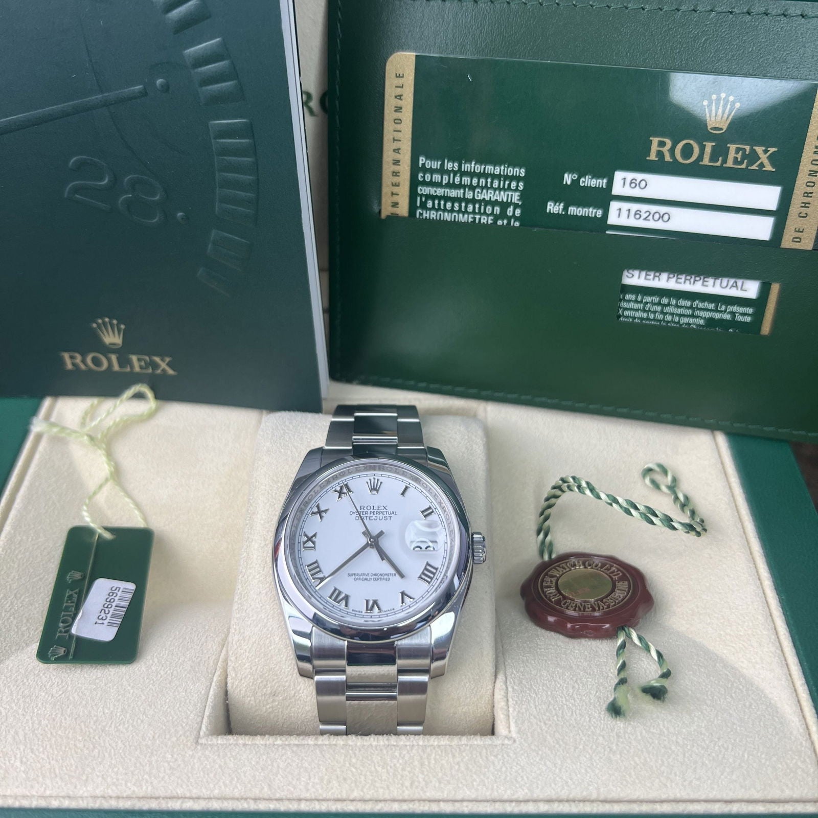 Rolex Datejust 36mm 116200 White Dial - JJW Watches