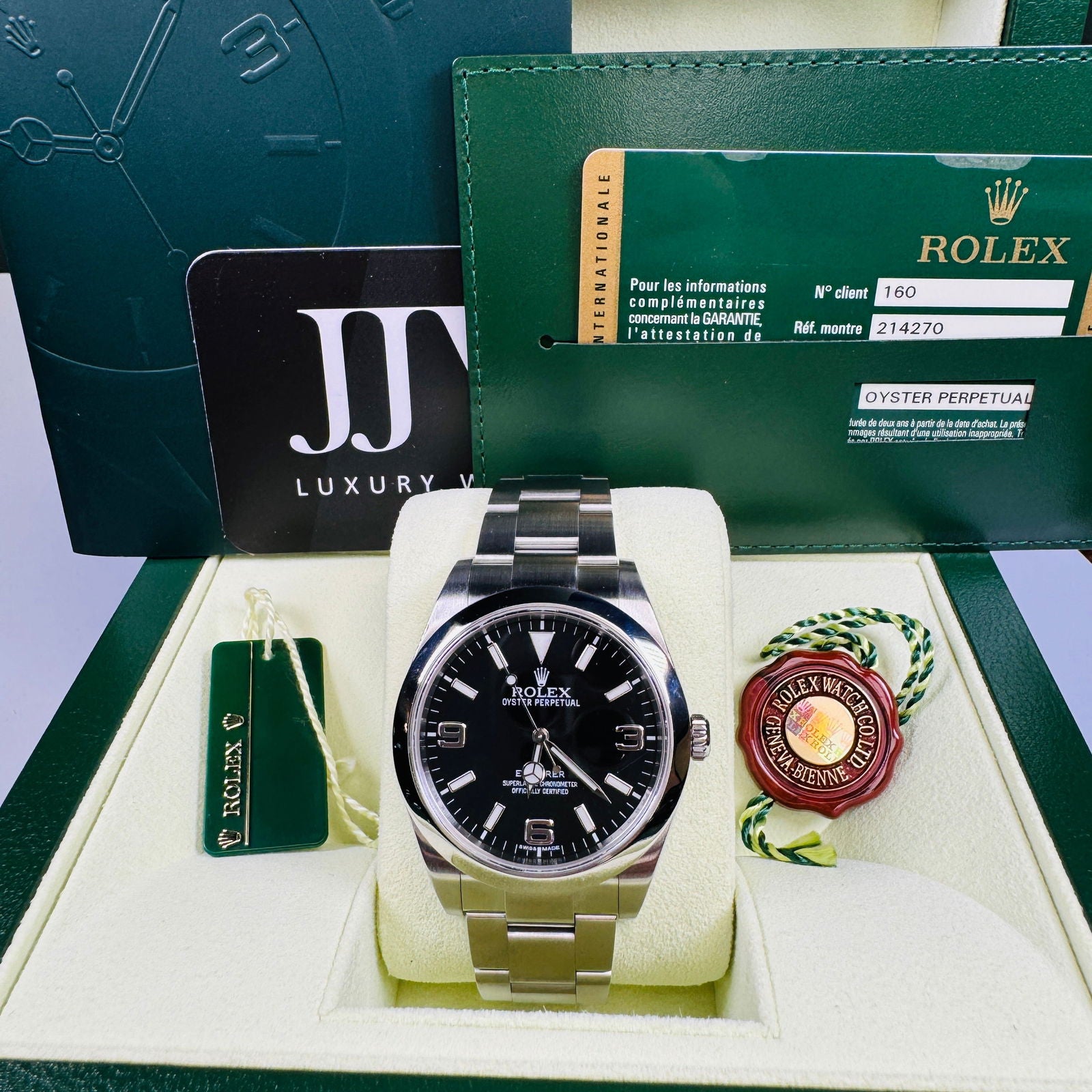 Rolex Explorer 214270 Black Dial 2012 - JJW Watches
