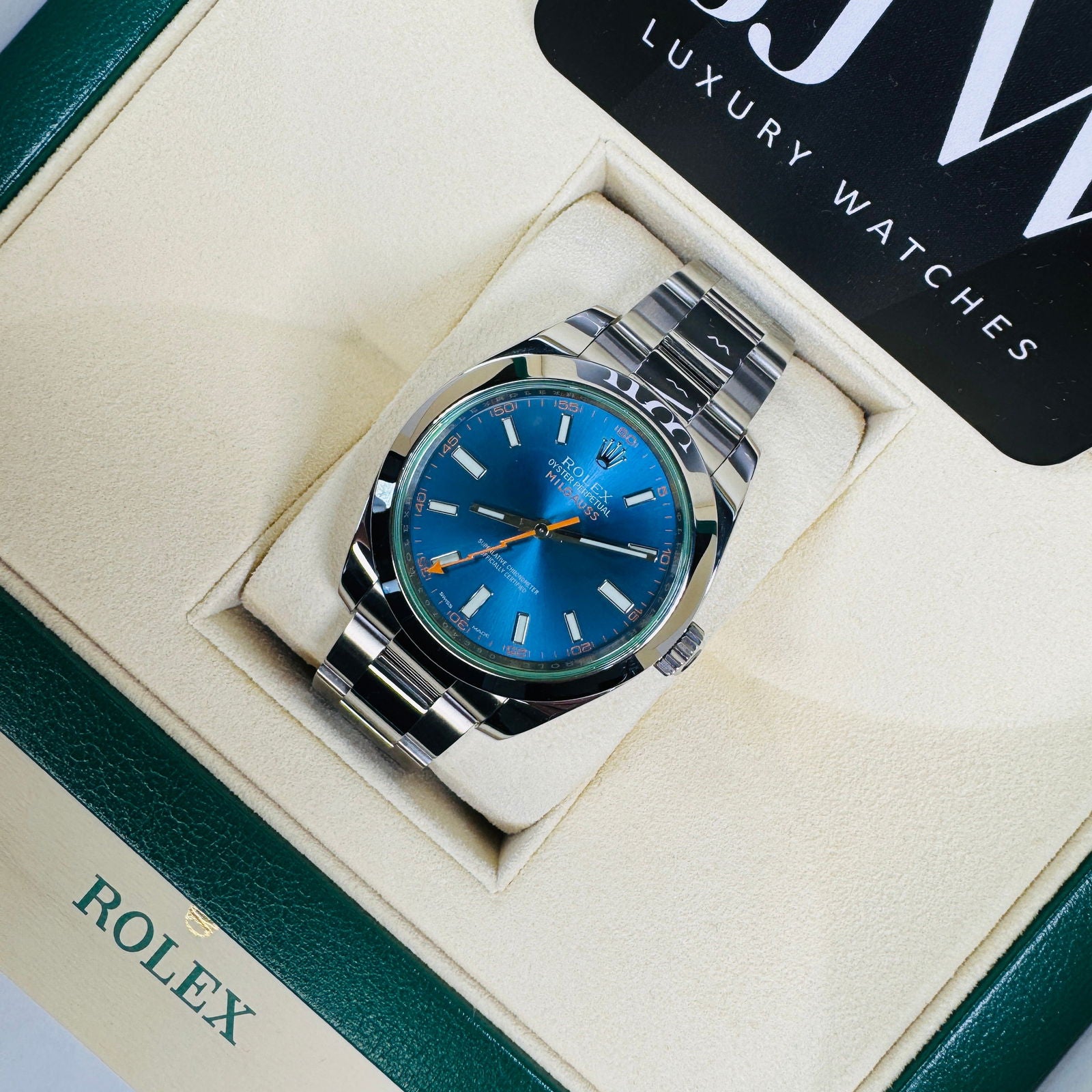 Rolex Milgauss 116400GV Blue Dial - JJW Watches