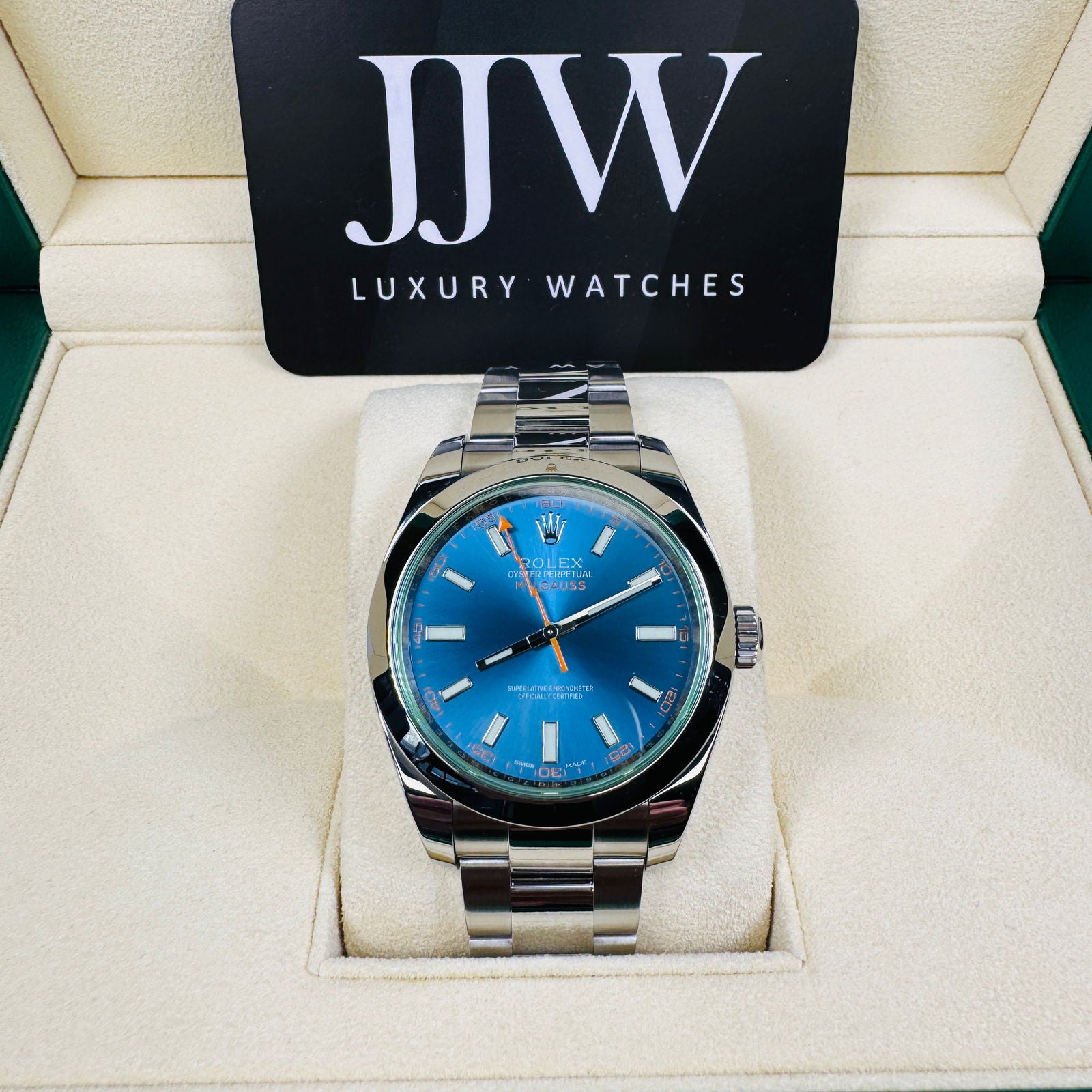 Rolex Milgauss 116400GV Blue Dial - JJW Watches